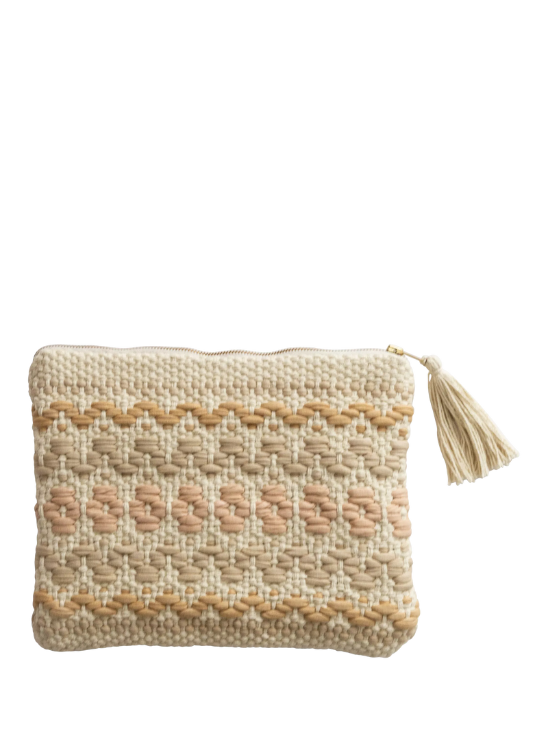 The Small Home woven organic cotton clutch multi - British product