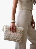 The Small Home woven organic cotton clutch multi - British product