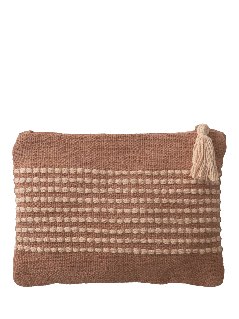 The Small Home stripe pouch bag multi natural (British brand)