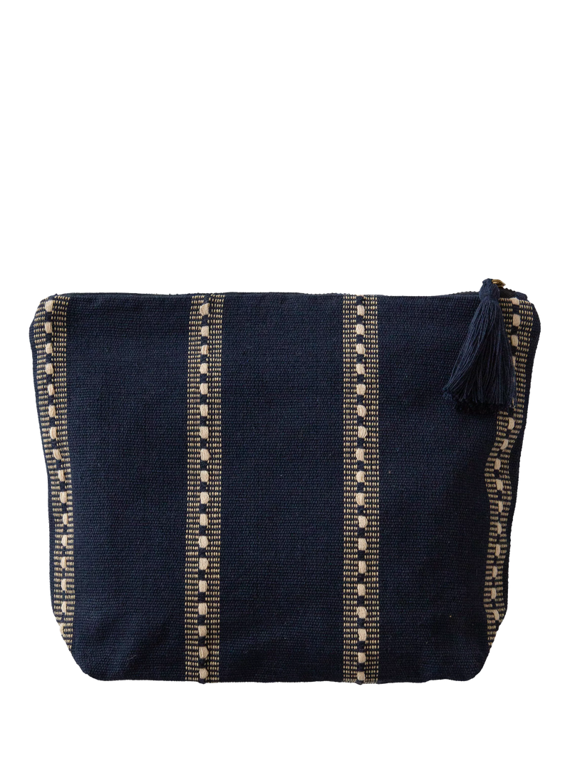 The Small Home blue pinstripe wash bag - British product
