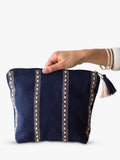 The Small Home blue pinstripe wash bag - British product