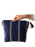 The Small Home blue pinstripe wash bag - British product