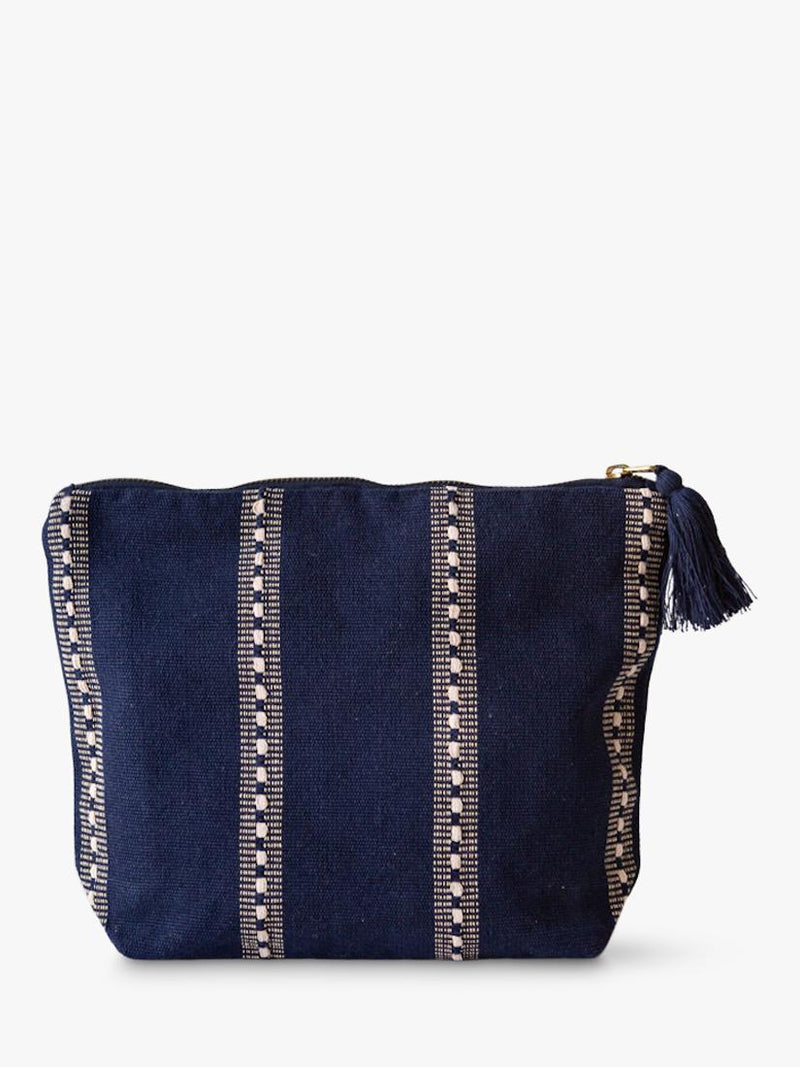 The Small Home blue pinstripe wash bag - British product