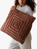 The Small Home tufted spiral cushion mocha 50cm, UK version