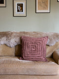 The Small Home tufted spiral cushion mocha 50cm, UK version