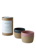 The Small Home stoneware coffee cups set of 2 Rose/Carbon (British brand)