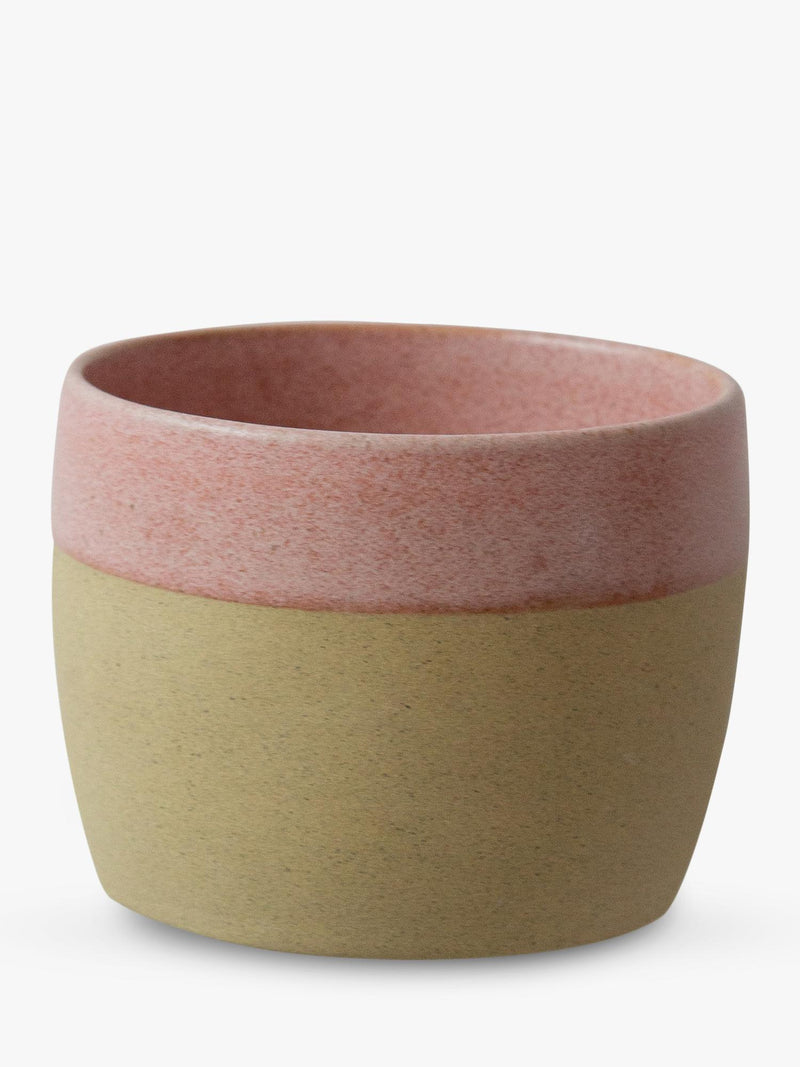The Small Home stoneware coffee cups set of 2 Rose/Carbon (British brand)