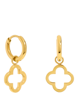John Lewis Jon Richard Clover Huggie Hoops Gold Pierced Ear Earrings- Buy online at McGrocer