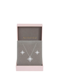 Jon Richard Pave Star Box Set silver jewellery set, UK version