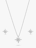 Jon Richard Pave Star Box Set silver jewellery set, UK version
