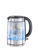 John Lewis Russell Hobbs Purity Glass Kettle Silver with BRITA Filter 1L- Buy online at McGrocer