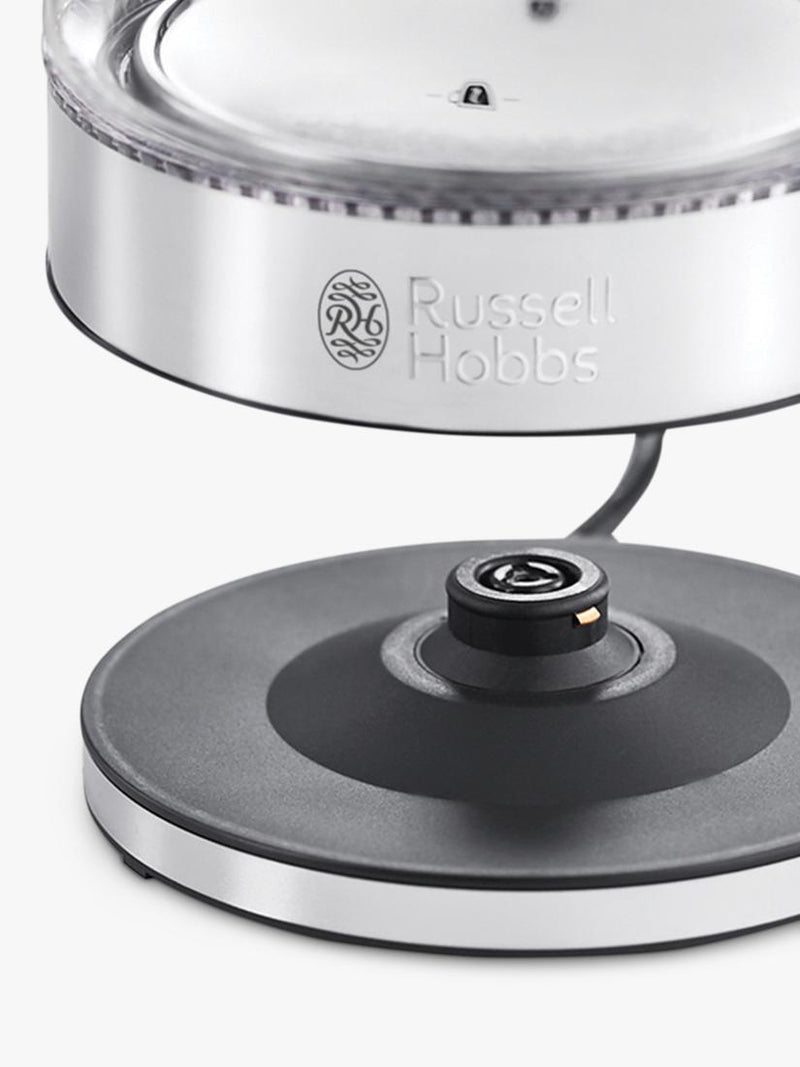 Russell Hobbs Glass Kettle Silver 1L, imported from the UK