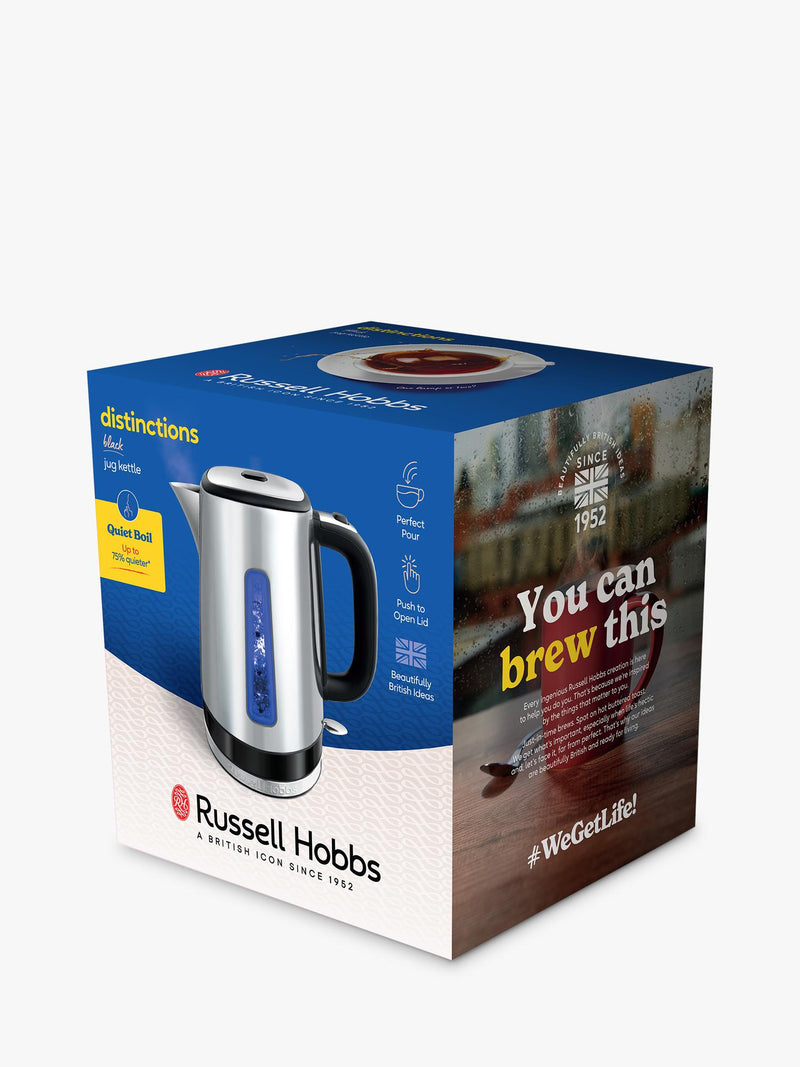 Russell Hobbs Distinctions jug kettle 1.7L black - British product