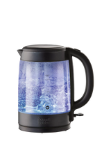 John Lewis Russell Hobbs Illuminating Glass Electric Kettle, Black, 1.7L- Buy online at McGrocer