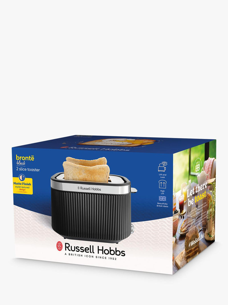 Russell Hobbs Brontë 2 slice toaster black, imported from the UK