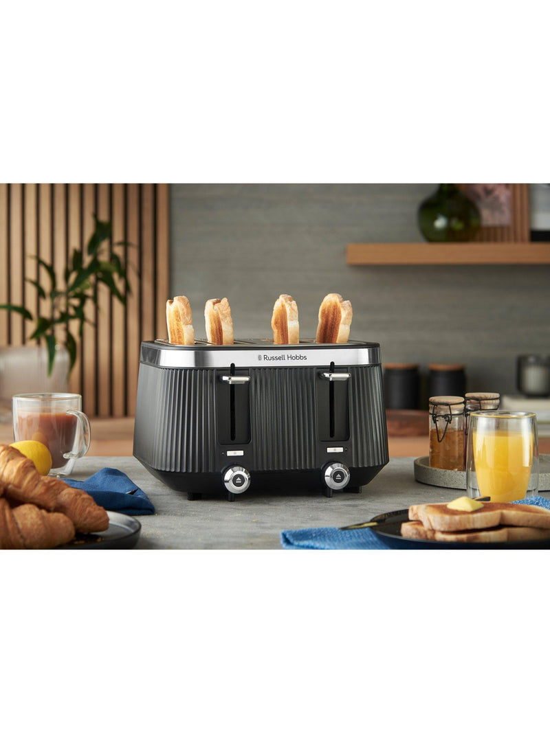Russell Hobbs Brontë 4 slice toaster black, imported from the UK