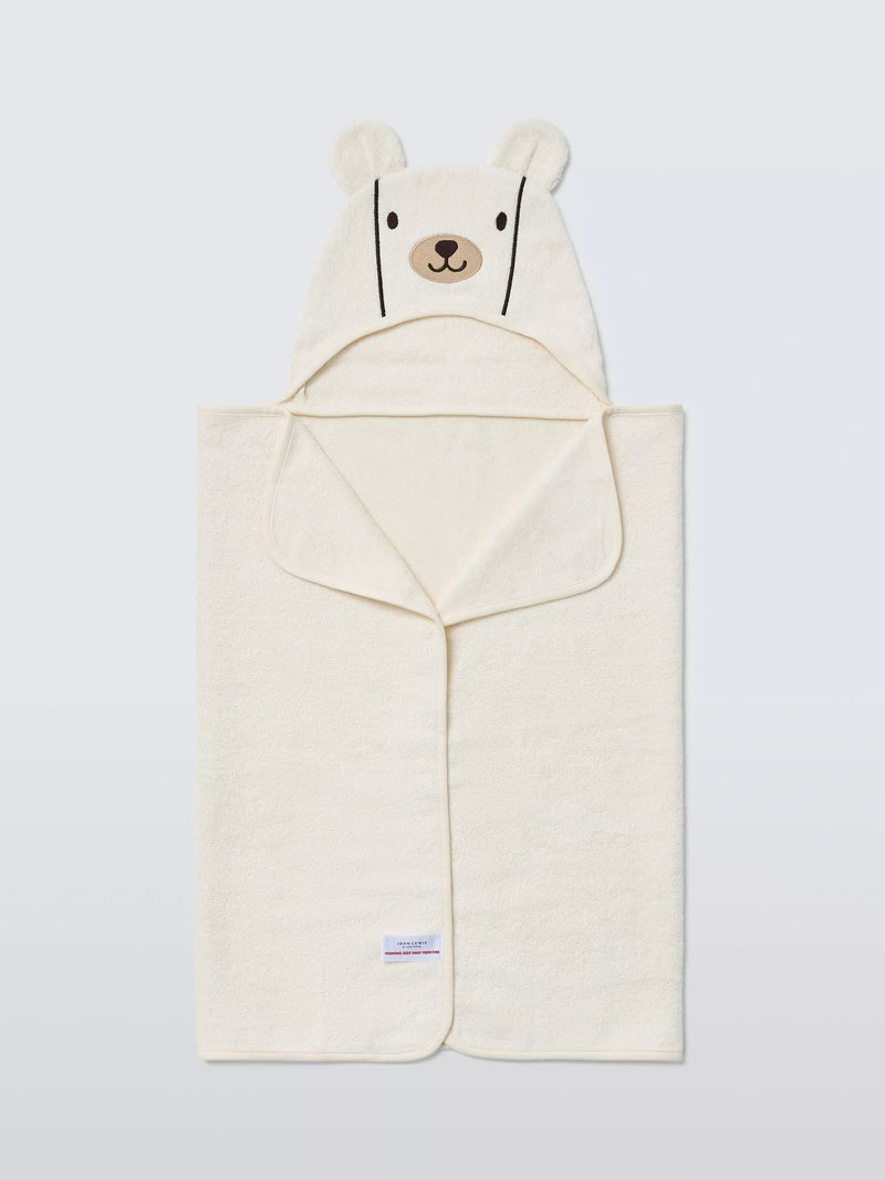 John Lewis baby hooded towel white 95x60cm, imported from the UK