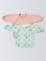 John Lewis John Lewis Farmyard Weaning Bibs Pack of 2 Multi- Buy online at McGrocer