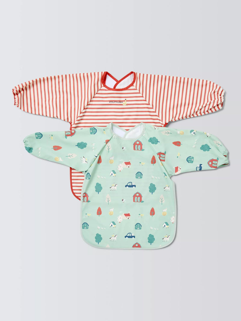 John Lewis weaning bibs pack of 2 farmyard design (British brand)