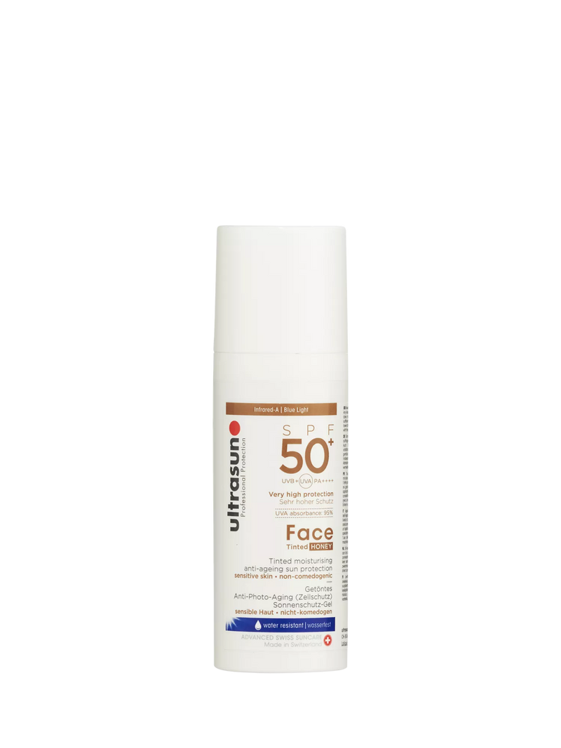 Ultrasun face tinted SPF 50+ sun cream 50ml, imported from the UK