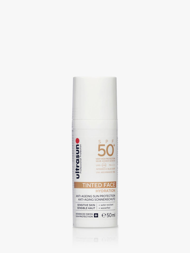 Ultrasun face tinted SPF 50+ sun cream 50ml, imported from the UK