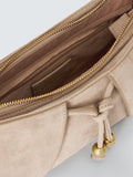 John Lewis Juno suedette crossbody bag in mushroom (British brand)