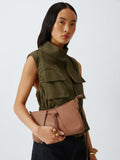John Lewis Juno faux leather crossbody bag in tan (British brand)