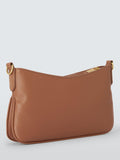 John Lewis Juno faux leather crossbody bag in tan (British brand)