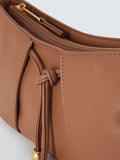 John Lewis Juno faux leather crossbody bag in tan (British brand)