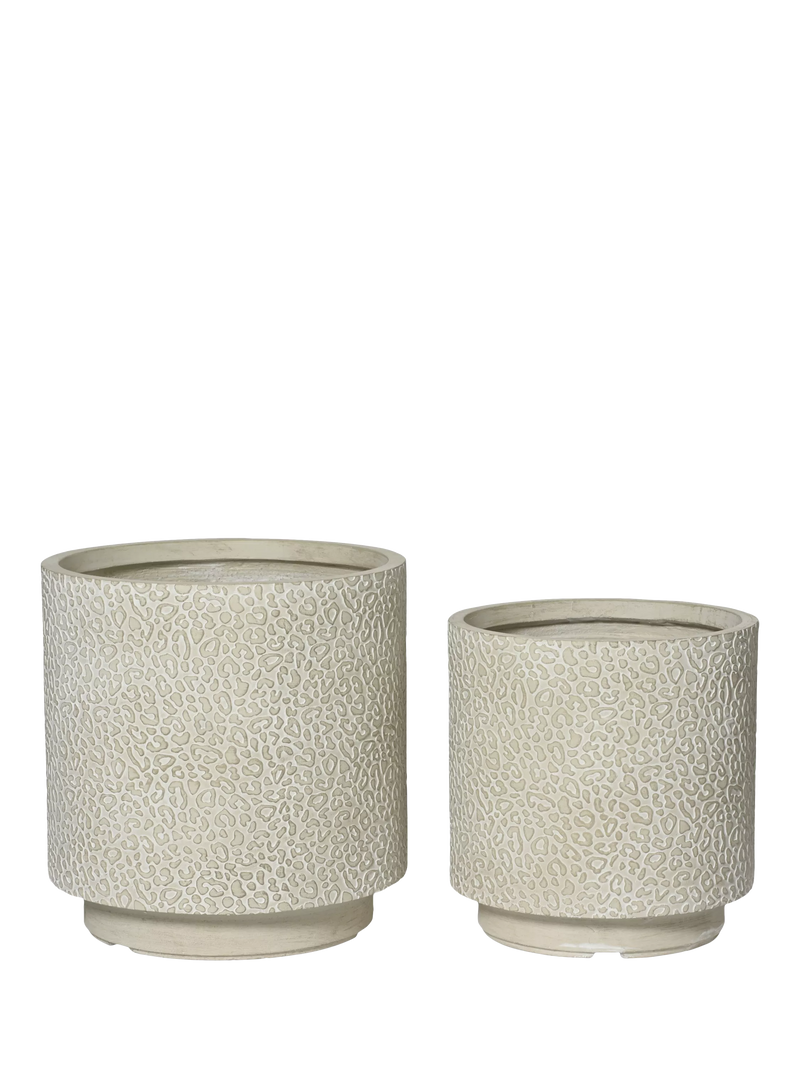 Kaemingk leopard print outdoor planters set of 2 - British product