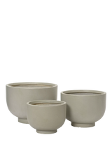 John Lewis Kaemingk Reine Footed Outdoor Planters Set of 3 Grey- Buy online at McGrocer