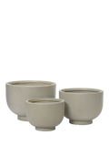 Kaemingk footed outdoor planters set of 3 grey (British brand)