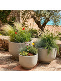 Kaemingk footed outdoor planters set of 3 grey (British brand)