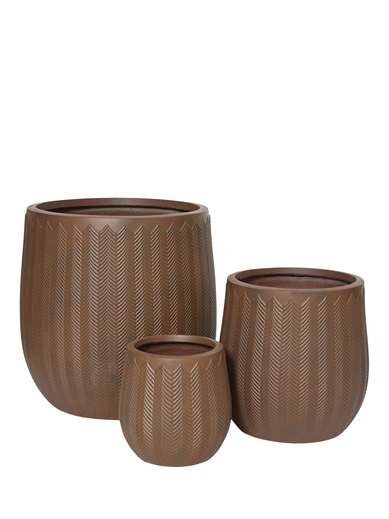 Kaemingk Annecy planters set of 3 rust (British brand)