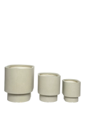Kaemingk oval planters set of 3 in grey, UK version