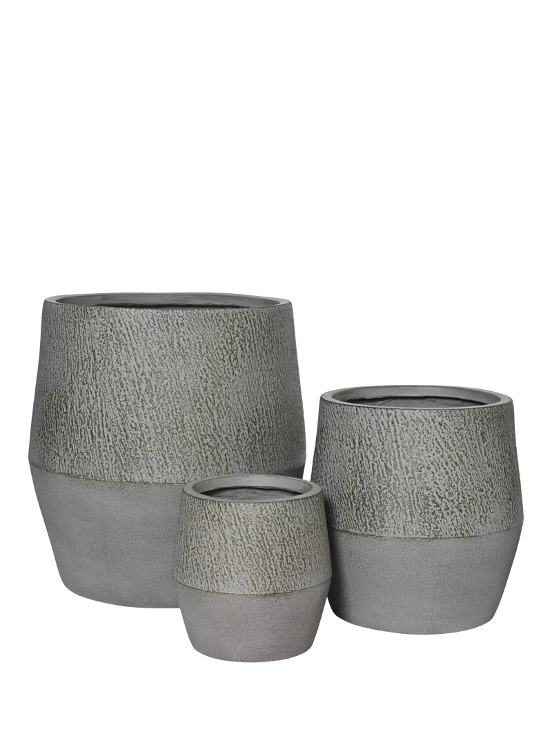 Kaemingk outdoor planters set of 3 grey, imported from the UK