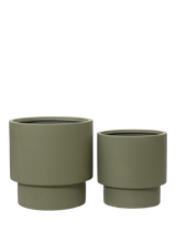 John Lewis Kaemingk Alma Footed Outdoor Planters Set of 2 Green- Buy online at McGrocer