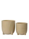 Kaemingk Aria Footed Outdoor Planters, Set of 2, Natural