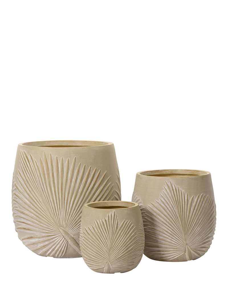 Kaemingk outdoor planters set of 3 natural - British product