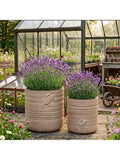 Kaemingk outdoor planters set of 2 natural, imported from the UK