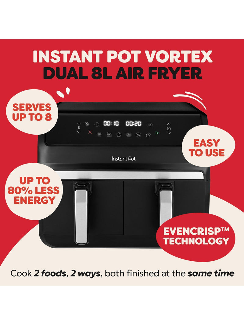 Instant Pot Vortex Dual air fryer 8L, imported from the UK