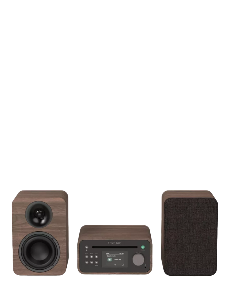 Pure Classic Stereo Mini radio in walnut - British product