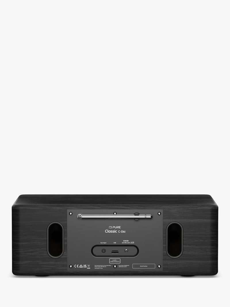 Pure Classic C-D6i DAB+ FM internet stereo system black (British brand)