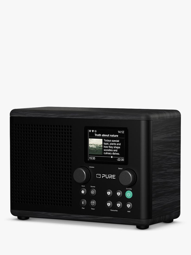 Pure Classic H4i DAB+/FM/Internet Bluetooth radio, black (British brand)