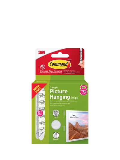 John Lewis Command Damage-Free Removable Large Picture Hanging Strips Mega Pack 7kg- Buy online at McGrocer