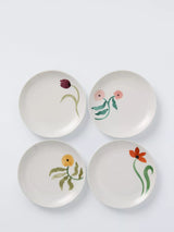 John Lewis John Lewis x Anine Cecilie Iversen Fine China Cake Plates, Set of 4, 15.4cm- Buy online at McGrocer