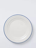 John Lewis Harbour stoneware side plate cream/blue 24.5cm - British product