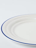 John Lewis Harbour stoneware side plate cream/blue 24.5cm - British product