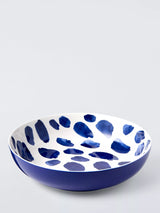 John Lewis John Lewis Coastal Fine China Serve Bowl, White/Navy, 30cm- Buy online at McGrocer