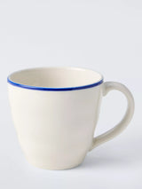 John Lewis John Lewis Harbour Blue Rim Stoneware Mug 400ml- Buy online at McGrocer